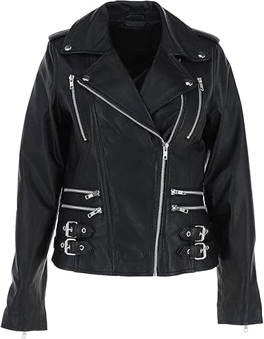 The Rebel Icon | Women's Genuine Sheepskin Biker Jacket - Cherry Red