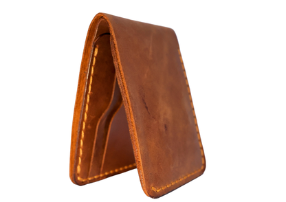 Welkin Leather Classic Fold Wallet â€“ Genuine Cow Leather Bi-Fold Wallet with Dual Cash Compartments & Card Slots