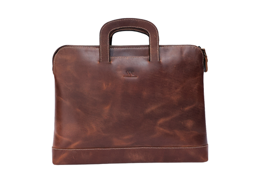 Artisan Espresso Speckle Satchel – Premium Chocolate & Cream Cowhide Handbag