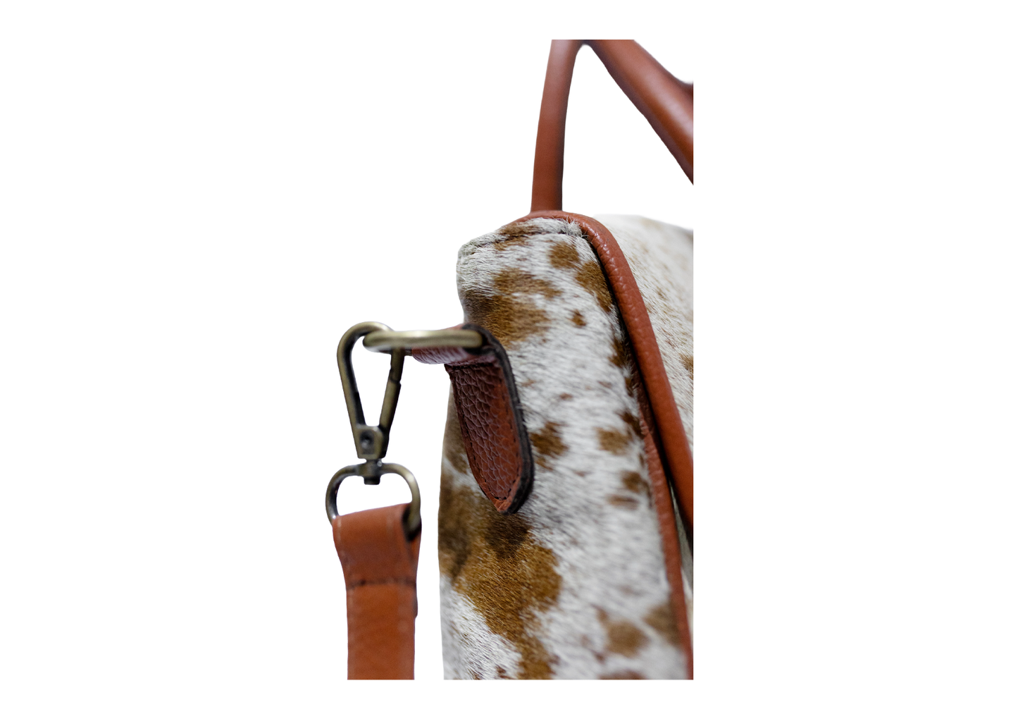 Artisan Cowhide & Pebbled Leather Satchel – The Signature Cowhide Handbag