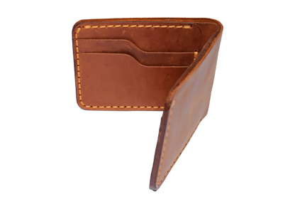 Welkin Leather Classic Fold Wallet â€“ Genuine Cow Leather Bi-Fold Wallet with Dual Cash Compartments & Card Slots
