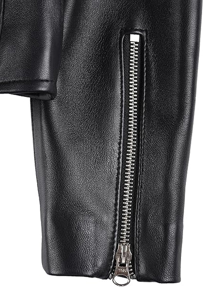 Women’s Asymmetrical Lambskin Leather Jacket – Camel | Timeless & Elegant Fit