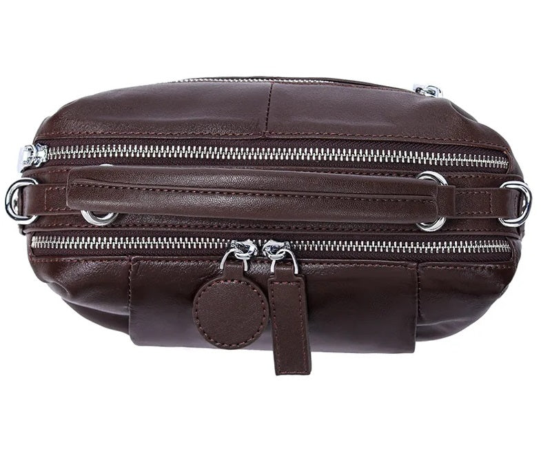 Fashion Geniune Cowhide Leather Boston Shoulder Bag  Premium Quality Versatile Retro Commuter Crossbody Handbag Daily Using Bag