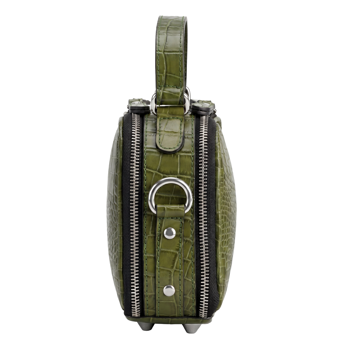 Welkin Premium Cocoa Croc-Embossed Crossbody