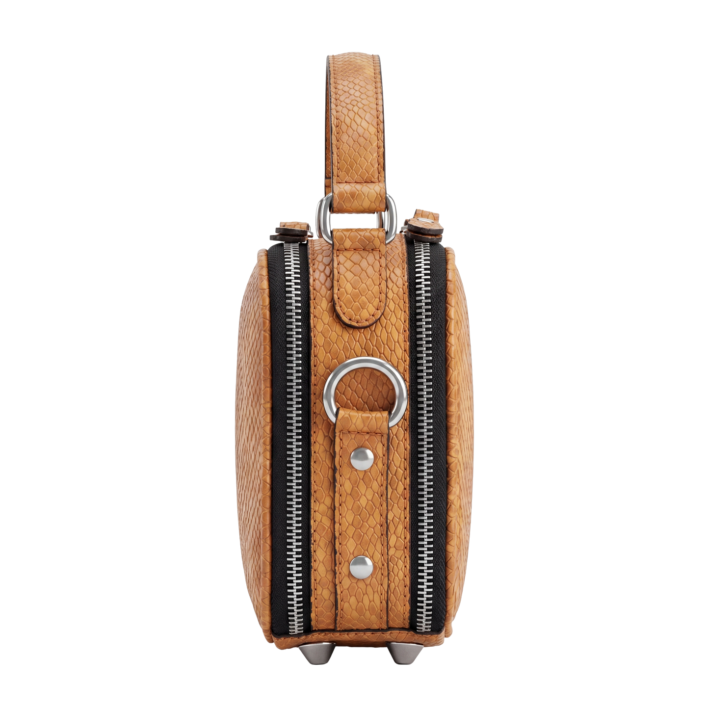 Premium Sienna Snakeskin Cube Crossbody
