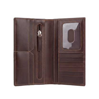 Premium Mocha Executive Long Wallet