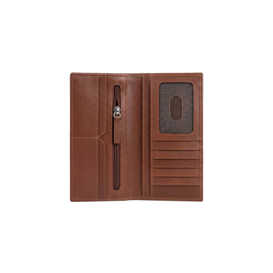 Premium Tan Executive Long Wallet