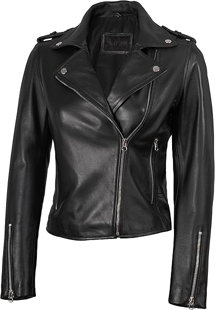 Women’s Asymmetrical Lambskin Leather Jacket – Camel | Timeless & Elegant Fit