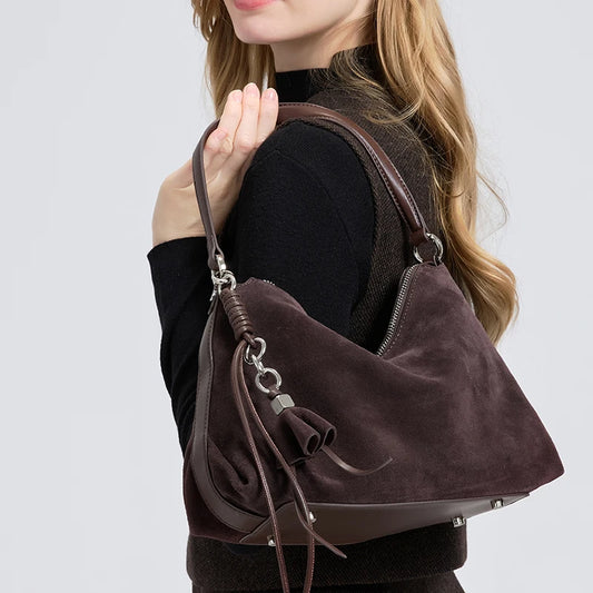 New Autumn and winter women's trendy designer bag women's natural suede bread fashionable and luxurious design armpit bag