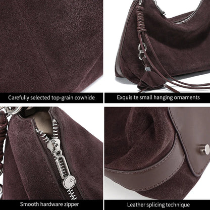 New Autumn and winter women's trendy designer bag women's natural suede bread fashionable and luxurious design armpit bag