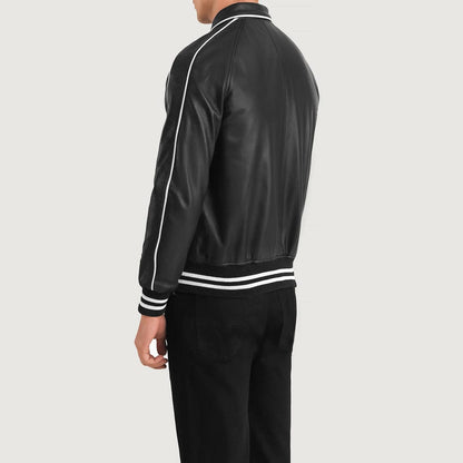 Welkin Apex Varsity Sheepskin Leather Jacket for Men | Genuine Leather